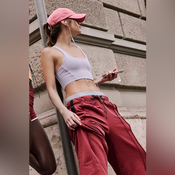 NWT Free People Never Better Square Neck Sports Bra in Platinum Lilac Purple - Picture 3 of 8